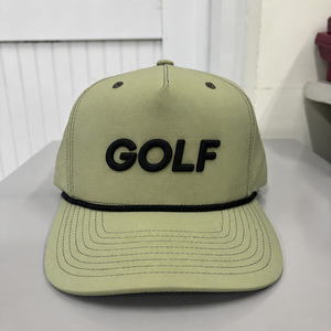 Gorra de Golf de 6 Paneles con Estampado de Goma Verde Personalizado, Cuerda Ajustable, Estilo Urbano Unisex, Gorra de Golf Informal, Logotipo Bordado Personalizado OEM - Product Image 1
