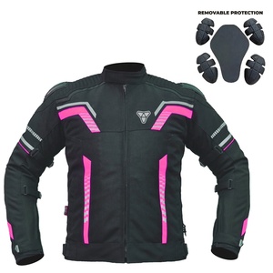Vêtements de sport pour hommes Veste de moto courte en textile imperméable avec bandes réfléchissantes et protection blindée Équipement d'équitation grande taille - Product Image 1