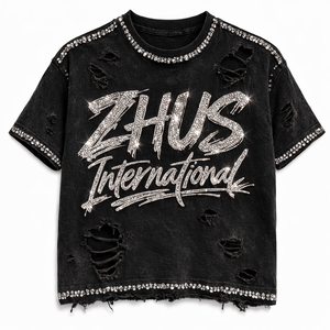 T-shirt Homme Streetwear Personnalisé Effet Vieilli Délavé et Déchiré, Coton Lourd 100% Écologique à Séchage Rapide - Product Image 1