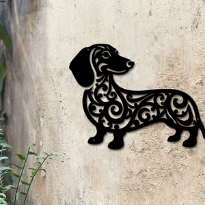 CIFbuy Scultura da Parete in Ferro a Forma di Cane Lungo, Arte Moderna per Interni ed Esterni, Decorazione Vivace per Giardino e Patio, Prodotto Artistico in Metallo - Product Image 5