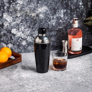 Juego de Coctelera de Acero Inoxidable con Colador Incorporado, Diseño Martillado Brillante Resistente al Óxido para Bar en Casa, Fiestas y Barmanía - Product Image 3