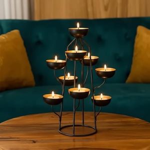 Candélabre avec 9 supports de bougies résistants à la chaleur pour les activités religieuses - Product Image 6