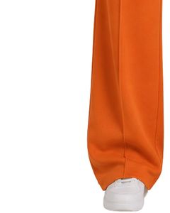 Pantalon de jogging ample taille haute pour femme, orange vif, coupe décontractée, style streetwear, pour le quotidien, personnalisé par le fabricant - Product Image 3