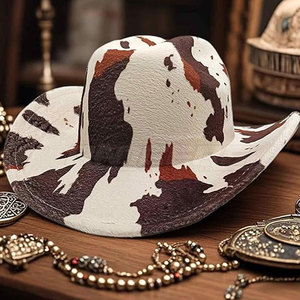 Leather Cowboy <b>Hat</b> Premium Quality Handmade Leather Smooth Finish Stylish <b>Western</b> Look For Daily Wear - Product Image 2