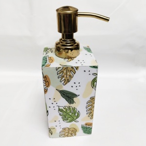 Elegant Luxury Resin Enamel Soap <b>Dispenser</b> Functional Pump Bottle for Hand Soap & Lotion for Bathroom Kitchen Hotel Hospital Use - Product Image 6