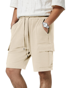 กางเกงขาสั้นผู้ชายสไตล์วินเทจแบบย้อมสีเอซิด ดีไซน์สั่งทำพิเศษ ผ้าคอตตอนหนา พิมพ์ลายพัฟฟ์ แต่งดีเทลขาดๆ ประดับคริสตัล แบบฟลีซ - Product Image 6