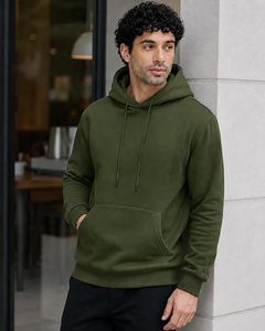 Sudadera con Capucha Personalizada para Hombre, 100% Algodón, 300gsm, Corte Regular, Impermeable, Resistente al Viento, Ecológica, Informal, para Gimnasio y Entrenamiento - Product Image 3