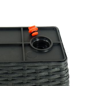 2 Pack Hand Woven Espresso Wicker <b>Rectangle</b> <b>Planter</b> Smart Self-watering for Indoor and Outdoor Flower <b>Pots</b> & <b>Planters</b> - Product Image 4