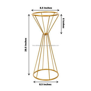 Fabriqué à la main en fil de métal Vase à fleurs Tube de verre intérieur Tables décoration pièce maîtresse affichage fantaisie fleur Vase & Pot meilleurs prix - Product Image 2