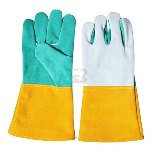 High Quality Welding Safety Work <b>Gloves</b> Palm Protective Welding Cow Leather Heavy Duty Safety <b>Gloves</b> Manufacturer Supplier - Product Image 1