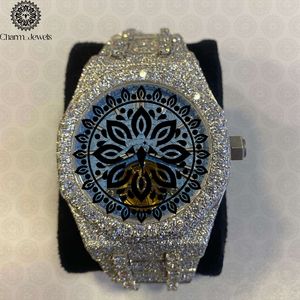 Charm_Jewels Luxury Men's Stainless Steel <b>Mechanical</b> <b>Watch</b> Polygon Case 43mm Analog Sapphire Crystal Folding Clasp - Product Image 5