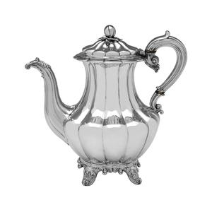 Royal Silver Finished Metal Coffee Pots Custom Made Handcrafted Vintage for Luxurious <b>Tea</b> <b>Service</b> for <b>Tea</b> Parties and Home Decor - Product Image 4