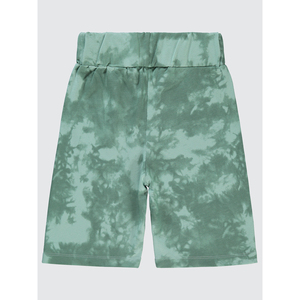 Pantalones Cortos Bermuda de Satén Tie Dye para Hombre, Cintura Alta, con Cordón, Casuales, Transpirables, Tejidos, con Estampado Verde - Product Image 2