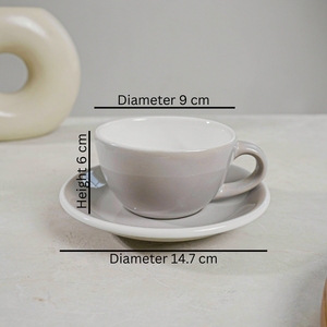 Customizable Ceramic Cappuccino Cup and Saucer <b>Set</b> for Cafe & Restaurant for Latte & Espresso <b>Coffee</b> Service - Product Image 5