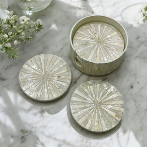 Posavasos de lujo para el hogar, hechos con mopa de alta calidad para un uso diario elegante en la mesa, por blossom craft india - Product Image 1
