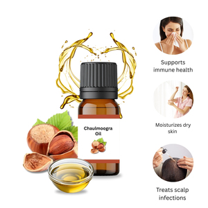 Aceite Portador de Chaulmoogra 100% Puro, Natural, Orgánico, Prensado en Frío, Certificado Halal, Aceite Base para Cuidado de la Piel, Cuidado Corporal y Masajes - Product Image 5