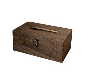 Boîte à mouchoirs en bois naturel écologique pour accessoires de maison et de bureau durables - Product Image 2