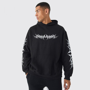 Men Custom Designed Logo Heavyweight Thermal Zipper-<b>Up</b> Oversized French Terry 380 410gsm 100% Cotton Winter Hoodie - Product Image 1