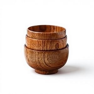 Cuenco de madera con acabado Natural, utensilios de cocina multifuncionales reutilizables, cuencos mezcladores para fiestas, cuenco de sopa de fideos coleccionables - Product Image 6