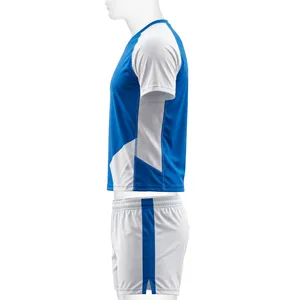 Unisex Blue White Polyester Sublimation Printed Sport Jersey Shorts Set Breathable <b>Athletic</b> Wear Adult Uniform In-Stock - Product Image 4