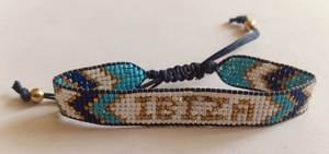 Bracelet à perles Victoria, cordon réglable, style bohème, bijoux unisexes, perles plaquées or - Product Image 4