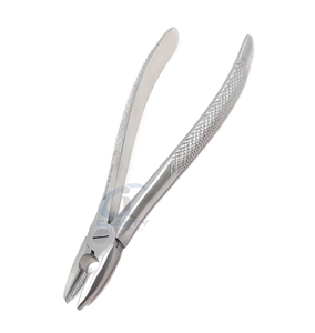 Pinzas de Extracción Dental Plateadas con Empuñadura Manual Moleteada, Instrumento Quirúrgico Clase I, Certificado CE, Embalaje Personalizado - Product Image 1