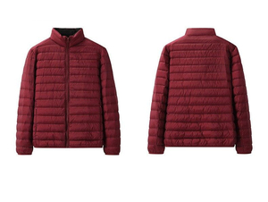 2024 OEM Customized Men's Winter <b>Warm</b> Puffer <b>Jacket</b> Solid Color with Thick Stand-Up Mandarin Collar - Product Image 1