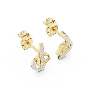 Juego de diamantes cultivados en laboratorio de TRNDY, engastados en oro amarillo macizo de 18 quilates, estilo vintage, para compromiso, boda, fiesta, regalo de San Valentín, uso diario. - Product Image 2