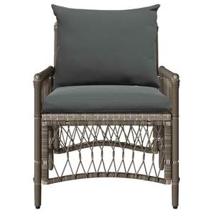 Silla de Jardín de Poliratán Gris 60 x 70 x 78 cm, Muebles de Exterior Elegantes - Product Image 5