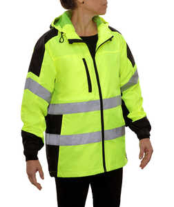 Chaqueta de Seguridad Reflectante de Alta Visibilidad para Trabajadores de la Construcción, Amarillo Neón, Impermeable, Transpirable, Ropa de Trabajo Industrial - Product Image 5