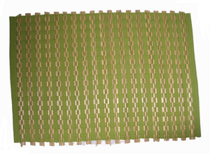 Handmade Bamboo Designer Rectangle Retro Eco-Friendly Green <b>Table</b> <b>Mat</b> with Textured Weave - Product Image 2