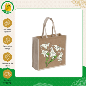 Fabricante Mayorista que Vende Bolsas de Yute de Primera Calidad para Uso Diario de Mujeres, Bolsas de Compras, Bolsas de Yute con Estampado de Moda en Venta - Product Image 4