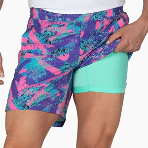 Short athlétique d'entraînement taille haute en nylon personnalisé Compression à séchage rapide Fermeture à la taille élastique Longueur au genou Motards sportifs Solide - Product Image 1