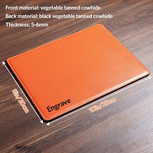 Handmade Real Leather Mouse Pad Anti Slip Suede Base Desk <b>Mat</b> Personalized Executive Writing Pad for <b>Computer</b> LMP-0039 - Product Image 6