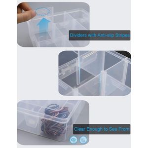 Contenitore Organizzatore in Plastica Trasparente con 15 Grandi Scomparti, Contenitore per Snack, Organizzatore per Perline con 15 Divisori - Product Image 2
