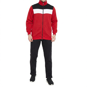 <b>Men's</b> Color Block Fleece <b>Jacket</b> Stand Collar Zipper Casual Autumn Wear Polyester Cotton Knitted <b>Long</b> Sleeve Regular Fit - Product Image 3