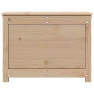 Caja de Almacenamiento Decorativa de Madera Maciza de Pino Natural, 23.6 x 12.6 x 17.9 Pulgadas - Product Image 5