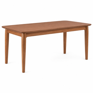 Table à manger moderne en teck massif, écologique, 6 places, rectangulaire, scandinave, fabriquée à la main pour la maison, le restaurant, l'hôtel - Product Image 3