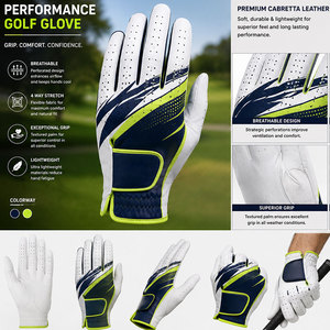 Exceptional <b>Grip</b> Unisex Golf <b>Gloves</b> Windproof Skin Friendly Leather <b>Gloves</b> Minimalistic Tactical Sublimation Design Golf <b>Gloves</b> - Product Image 6