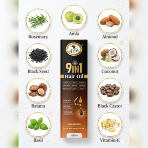 Mélange d'huiles capillaires naturelles 9-en-1, Huile capillaire à base de plantes de qualité supérieure, Huile nourrissante pour cheveux, Vente en gros, Fourniture en vrac, Marque privée - Product Image 3