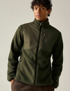 <b>Men</b> <b>Sherpa</b> <b>Fleece</b> <b>Jacket</b> Full Zip Stand Collar Zip-Up Outerwear Windproof Warm Winter Coat OEM Custom 2026 - Product Image 1