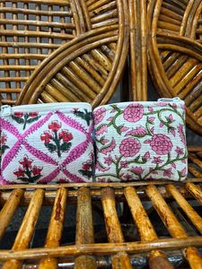 High Quality Vintage <b>Small</b> Coin Pouch Handmade Cotton Quilted Zipper Wallet Floral Print Mini Change <b>Purse</b> Card Holder Key Pouch - Product Image 4