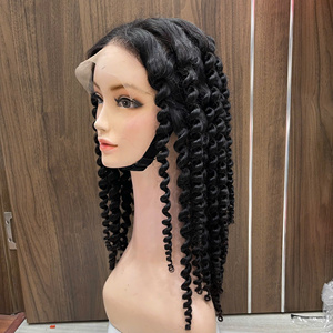 Perruque à fermeture en cheveux humains bouclés à la vapeur, à cuticules alignées, boucles douces, fermeture à nœud unique, couleur naturelle, vente chaude 2026, directement de l'usine - Product Image 2