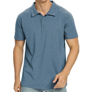 Chemises pour hommes décontractées, coupe classique, manches courtes, respirantes, unies, avec logo personnalisé sur le devant, boutonnées. - Product Image 1