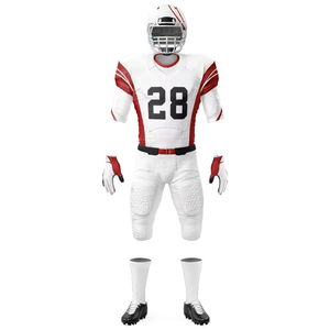 Ensemble d'uniformes de football américain pour adultes, 100 % polyester, impression par sublimation, nom d'équipe personnalisé, service OEM, commande d'équipe, vente en gros, short en mesh - Product Image 1