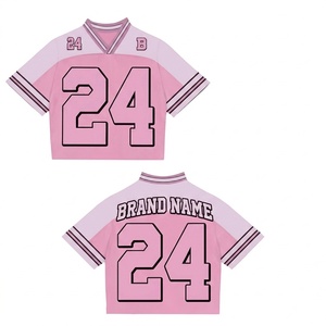 Best Seller Custom Football Jersey Football Uniform Crop Jersey Top Custom Cropped Tee Shirt - Product Image 3