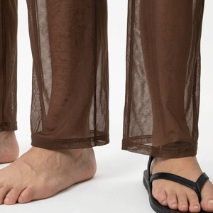 Pantalon de détente en maille transparente personnalisé avec ceinture extensible, pantalon en maille transparente pour hommes et femmes - Product Image 4