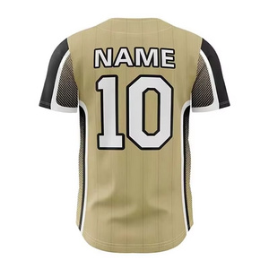 Unique Design Men's Baseball\Softball Uniform Shirt Sublimated Printed Pattern 100%Polyester Breathable Button <b>Down</b> Teams Jersey - Product Image 4