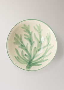 Premium Hand Painted Ceramic Serving Bowl Modern Polka Dot Design Deep Glazed Finish for Contemporary Kitchen Styling - Product Image 5