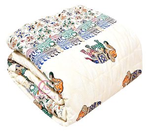 Couette/Razai en coton imprimé floral éléphant de Jaipur, légère, toutes saisons, 85x55 pouces, style bohème - Product Image 2